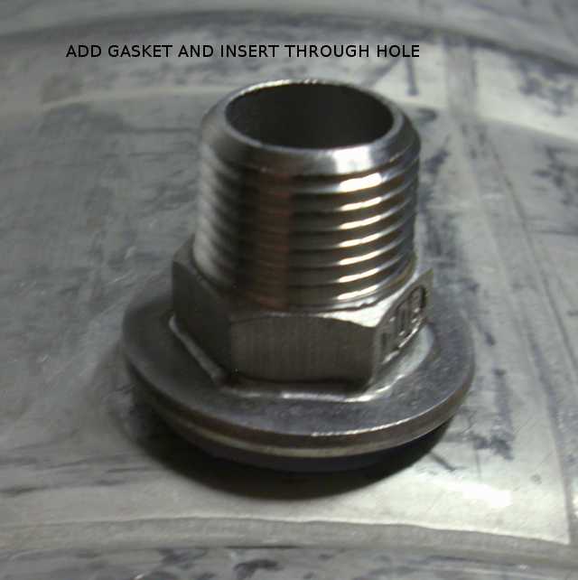 Stainless Steel Weldless Thru-Wall Bulkhead - 1/2 FNPT